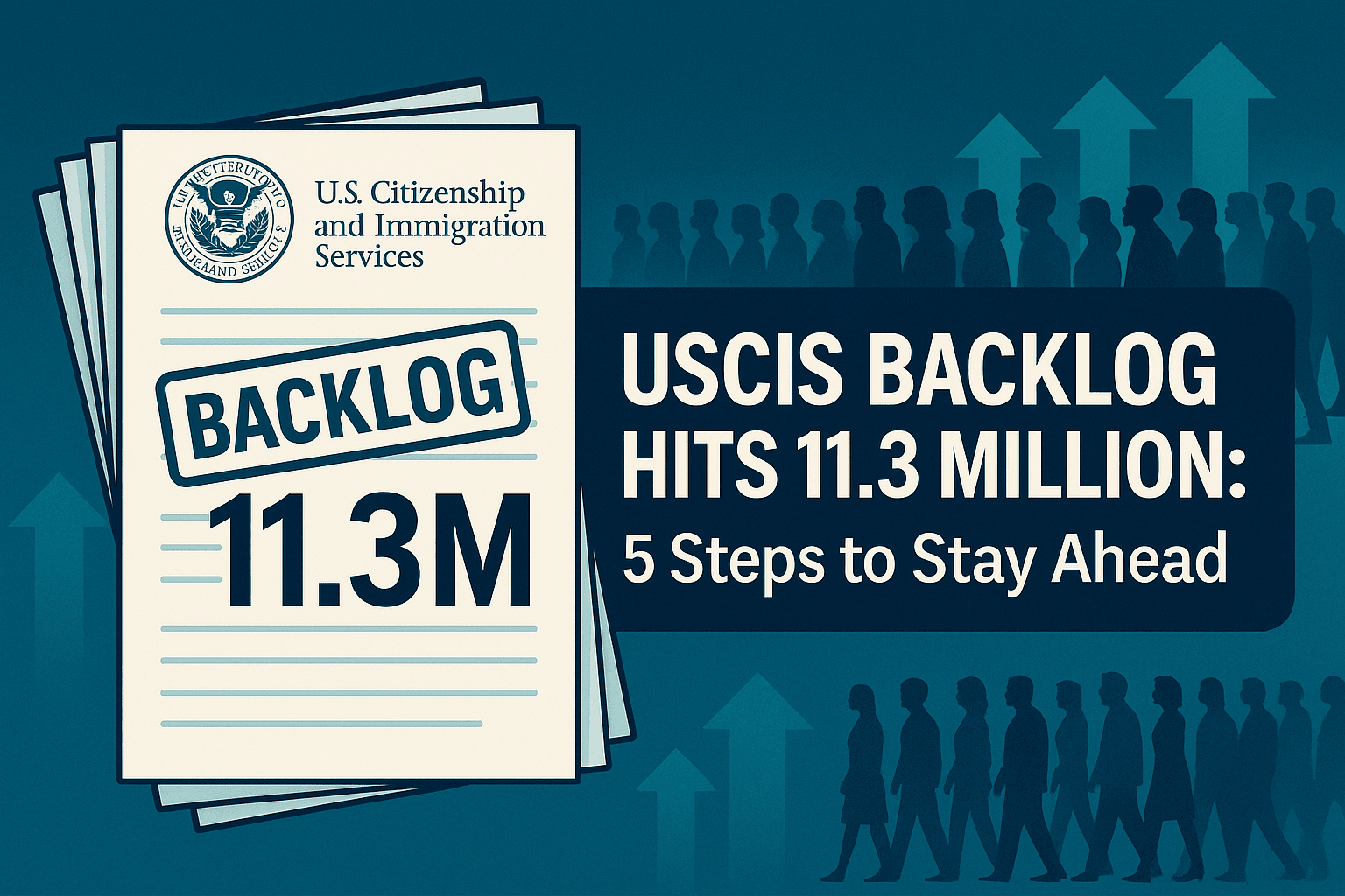 Clock overlaying USCIS logo
